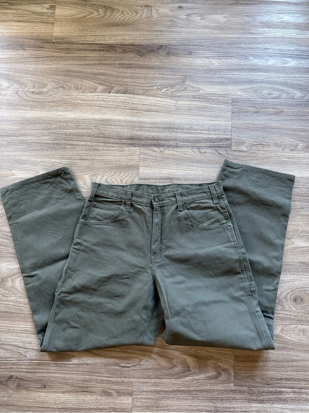 Dickies Men’s Olive Green Cargo Work Pants - Picture 2 of 2